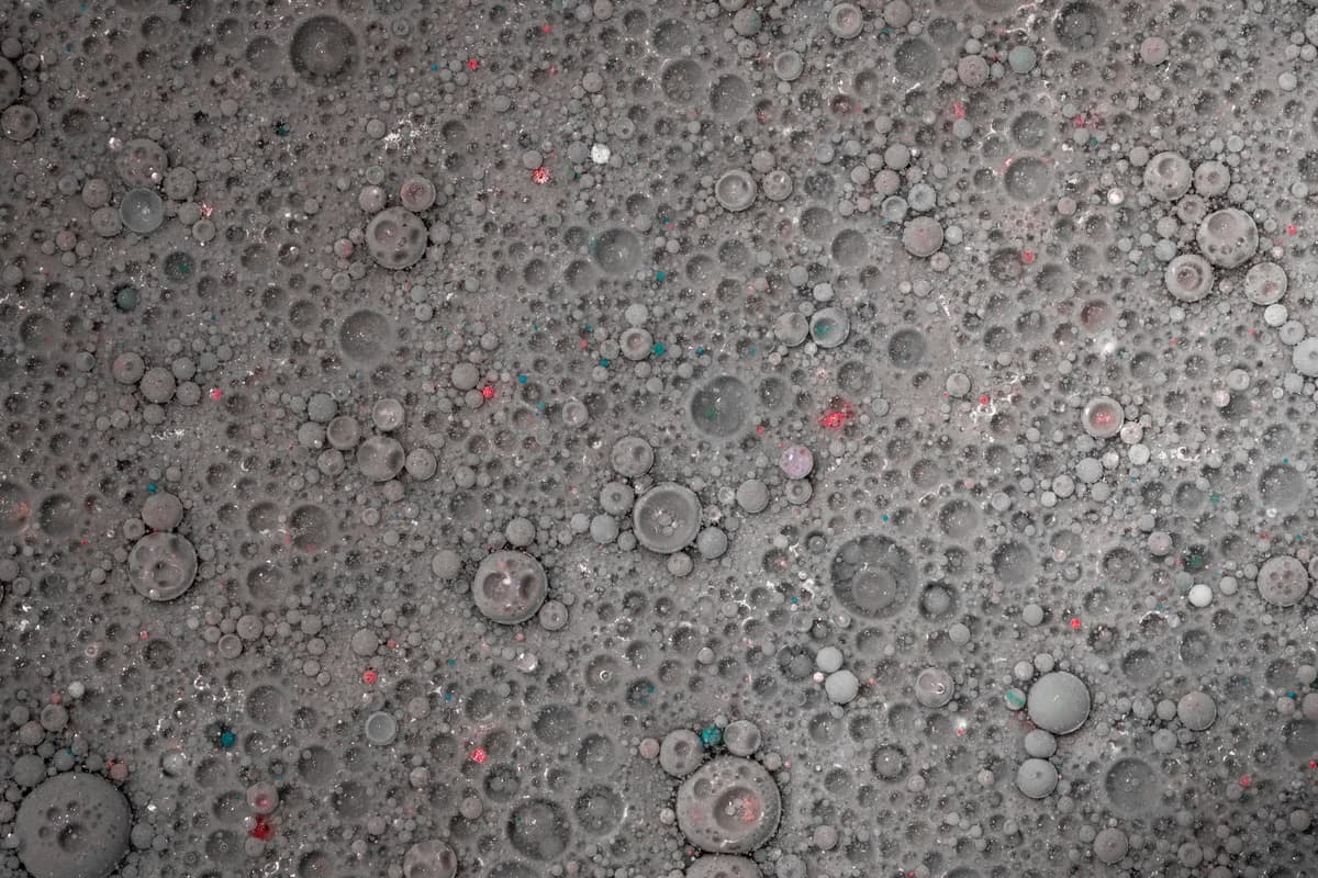 a microscopic view of shimmering protein chains