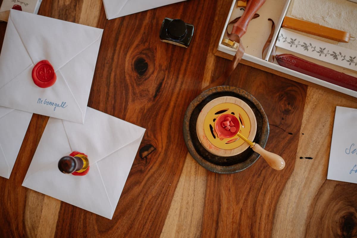 an old-fashioned wax seal on a digital document