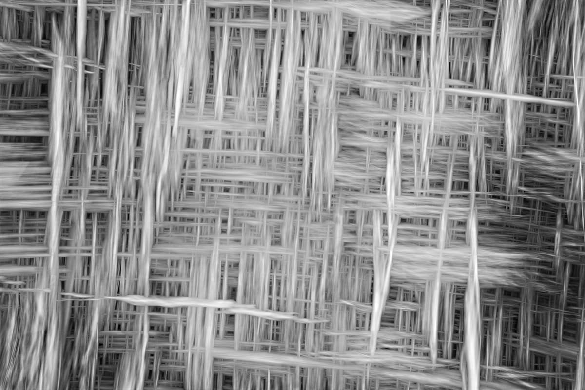 a high-resolution microscopic view of a metallic lattice