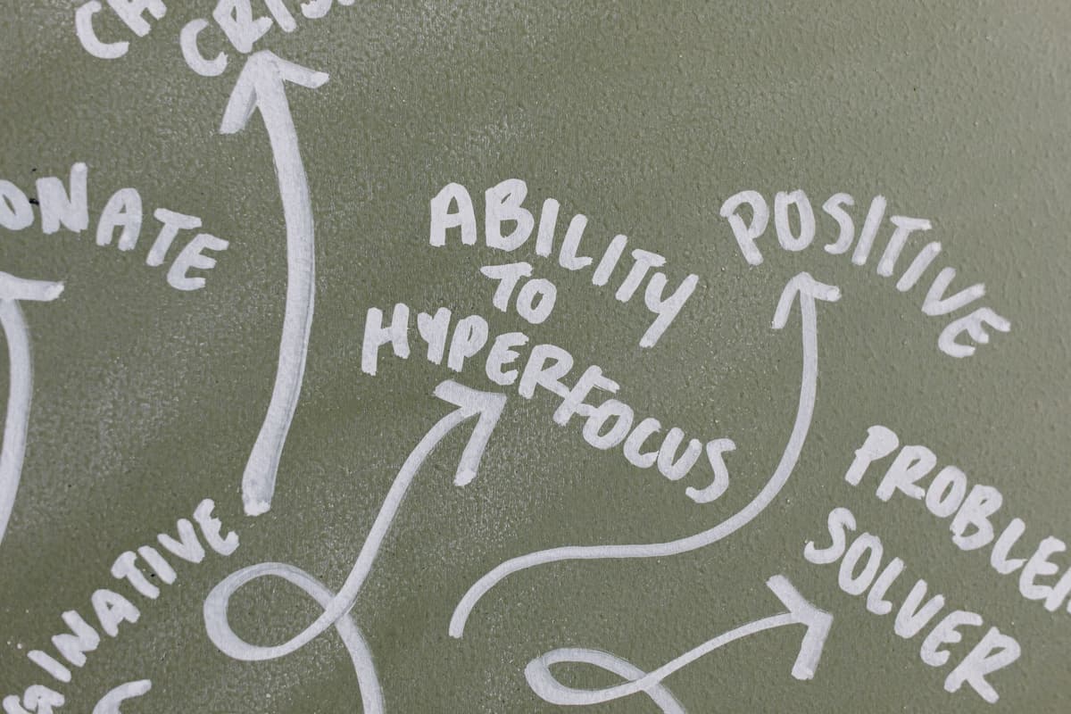 a dusty chalkboard covered in glowing digital text