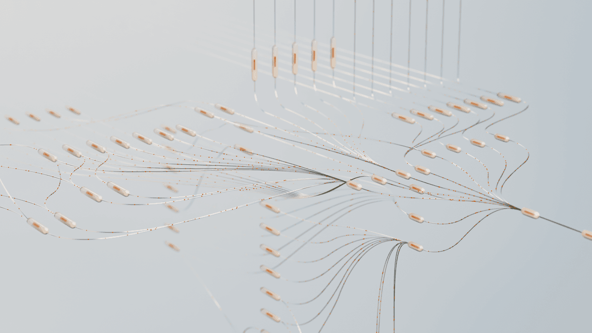 a holographic interface displaying complex, interconnected data nodes that are constantly shifting and reconfiguring