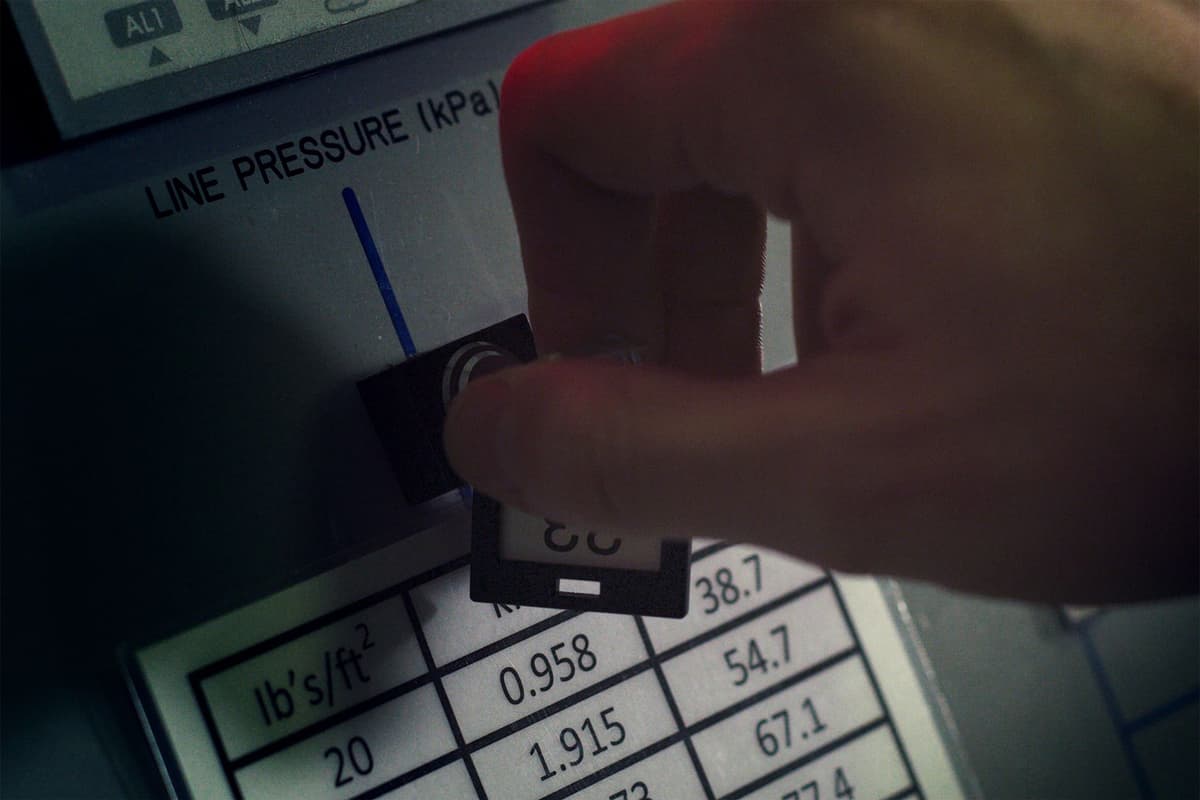 close up of mechanical flip dot matrix display