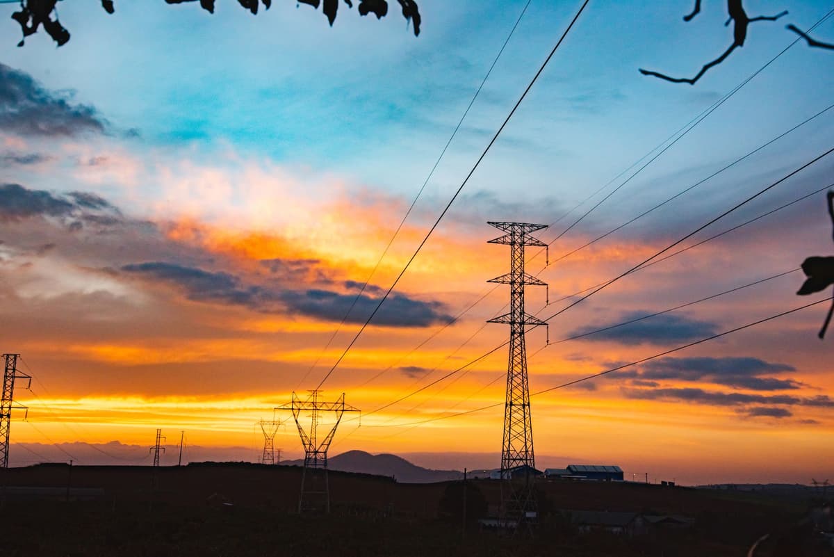 high voltage electrical substation transformer yard